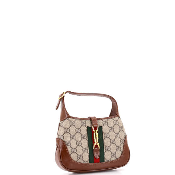 Gucci Jackie Hobo Gg Coated Canvas Mini #211112G20B - Picture 2 of 7